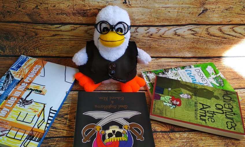 Professor Penguin studies for greater knowledge.