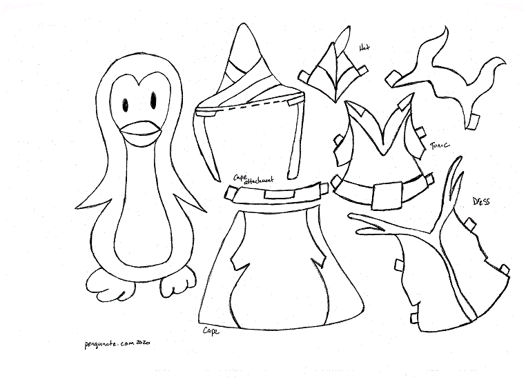 Fantasy Penguin Paper Doll