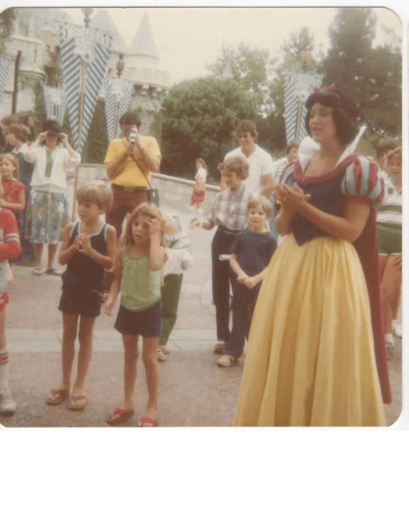 Meeting Snow White at Disneyland's 25th anniversary