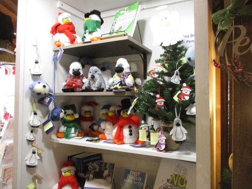 Upper portion of penguinate.com space at Fussy Duck in Salem, Or