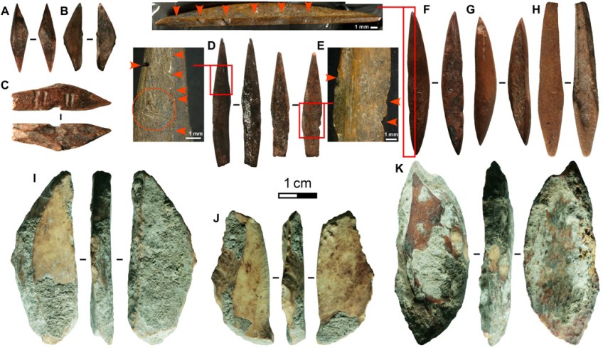 Projectile tips found in Sri Lanka