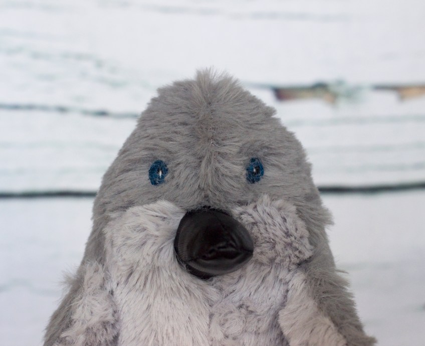 Little gray penguin plushie chick