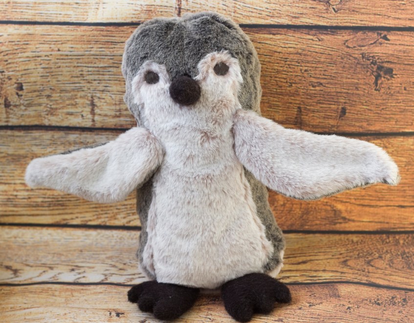 Cinnamon Penguin plushie ready for hugs!