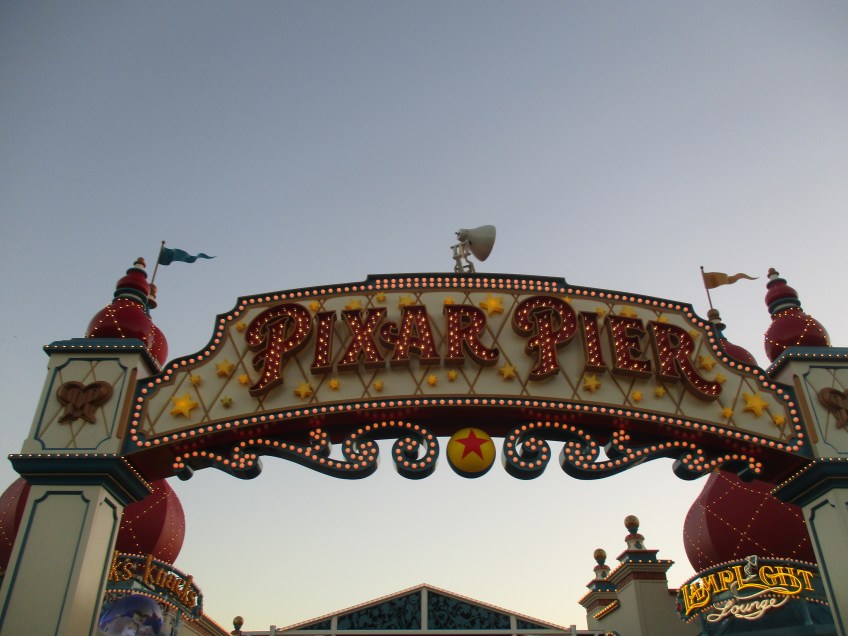 Pixar Pier sign